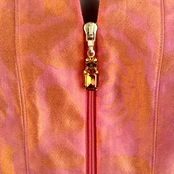 SALE 60% OFF!!!CARLISLE 6 -8 JACQUARD SILK TAILORED FITTED SKIRT SUIT - Picture 4 of 8